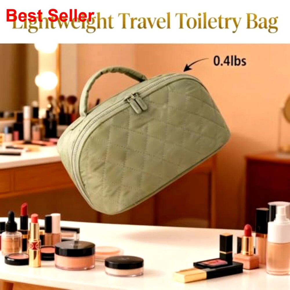 Large Capacity Lay-Flat Makeup Bag Organizer Wate… - image 5